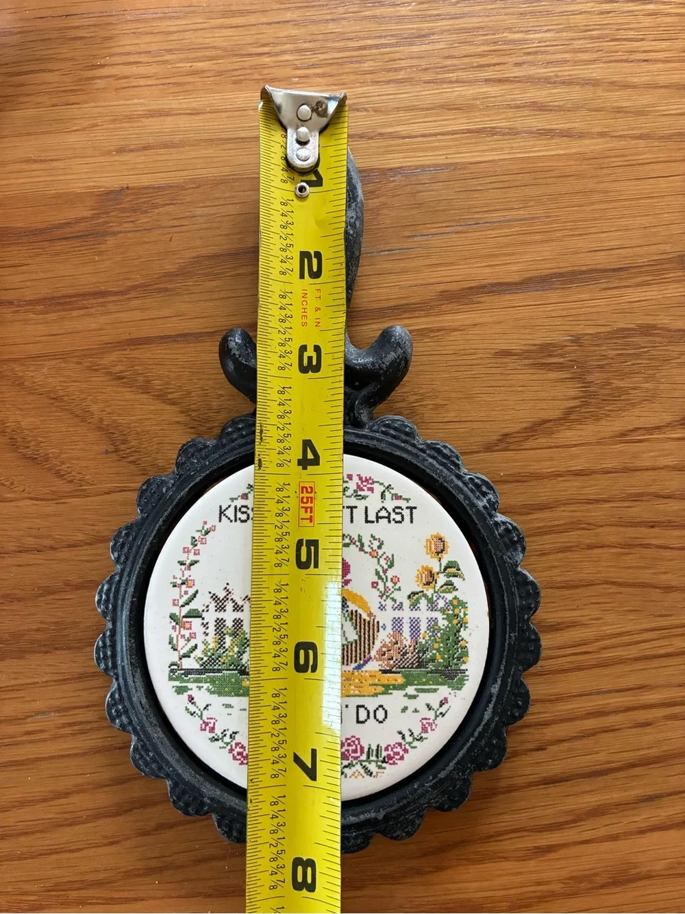 Vintage Kissin’ Don’t Last Trivet